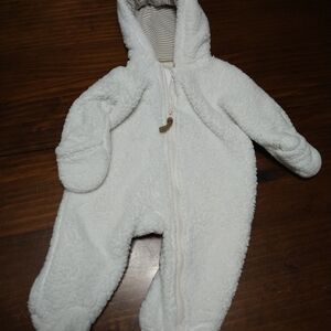 Carter's Soft White Fleece Footie
